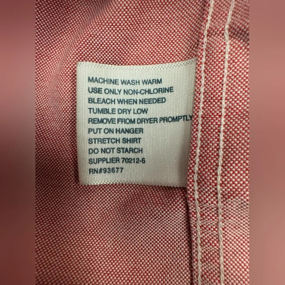 Stafford Button Down EUC Pink 60% Cotton Size 17 - Picture 7 of 7